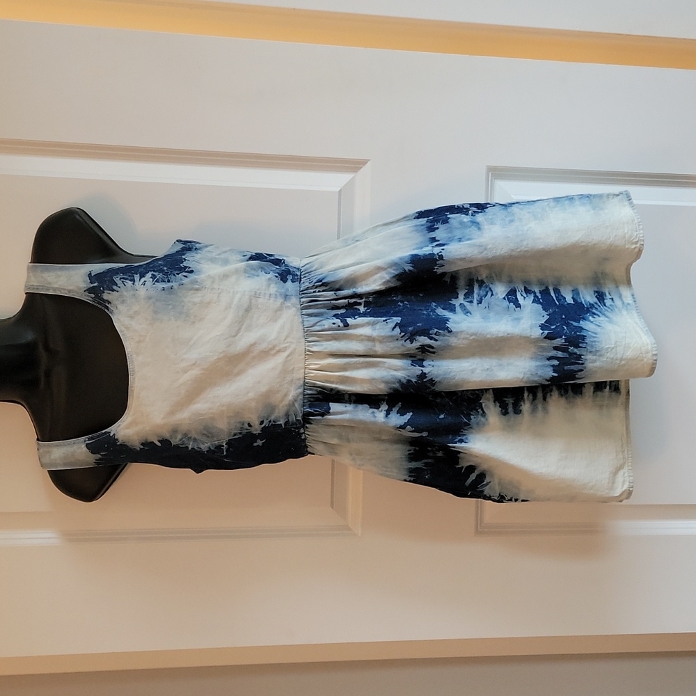 Denim tye-dyed dress